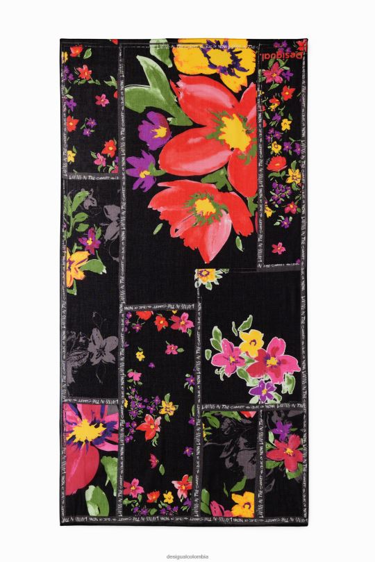 Desigual Colombia - accesorio 4802L1444 mujer Desigual fular rectangular con patchwork floral