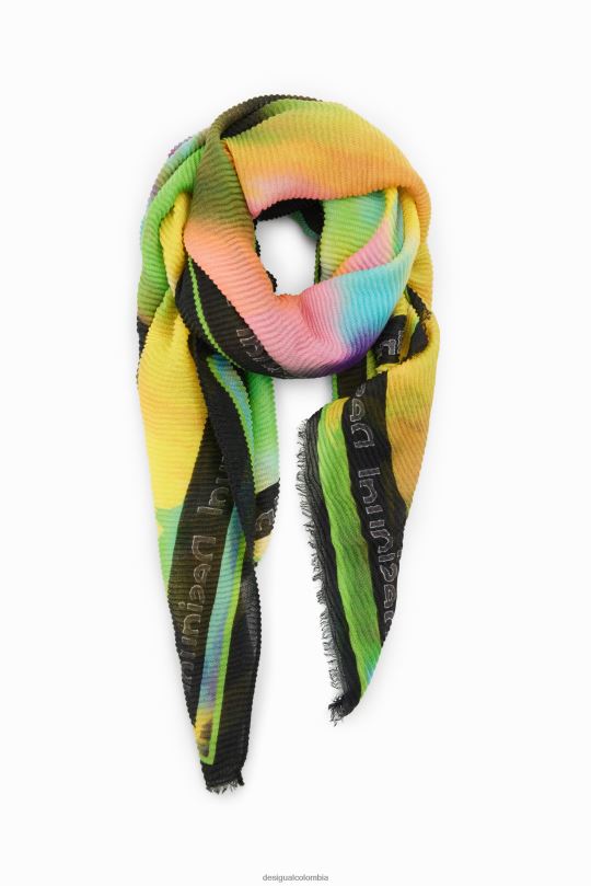 Desigual zapatos Colombia - accesorio 4802L334 mujer Desigual fular rectangular plisado con efecto tie-dye
