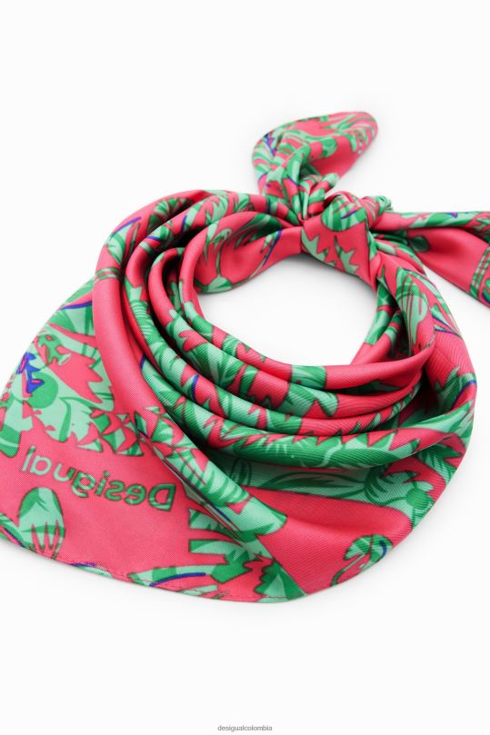 accesorio 4802L417 mujer Desigual pañuelo cuadrado tropical - Desigual Colombia rebajas