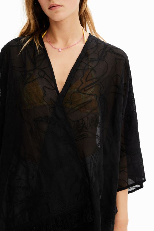 accesorio 4802L421 mujer Desigual caftán corto bordado - Desigual sale damen