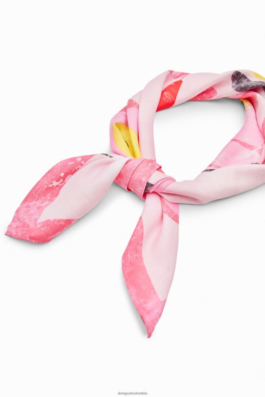 accesorio 4802L494 mujer Desigual bufanda cuadrada pantera rosa - Desigual shop