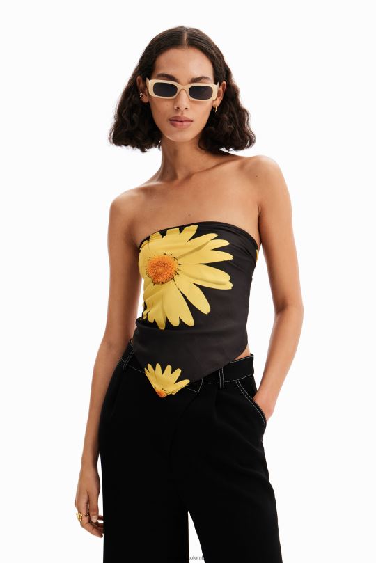 Desigual Colombia - accesorio 4802L552 mujer Desigual bufanda cuadrada con margaritas