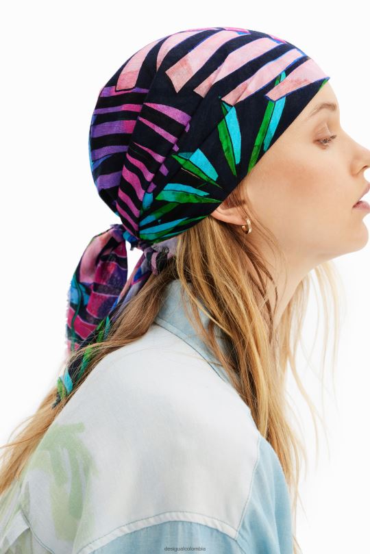 accesorio 4802L738 mujer Desigual pañuelo cuadrado tropical - Desigual sale damen
