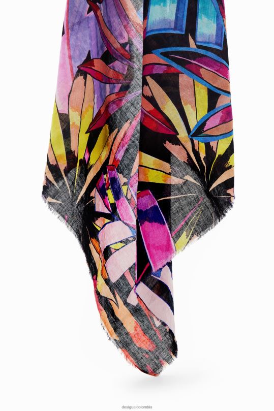 accesorio 4802L821 mujer Desigual pañuelo cuadrado tropical - Desigual shop