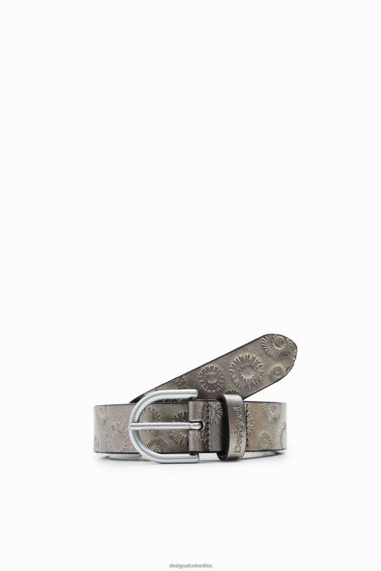 accesorio 4802L1425 mujer Desigual cinturón geométrico metalizado - Desigual sale damen