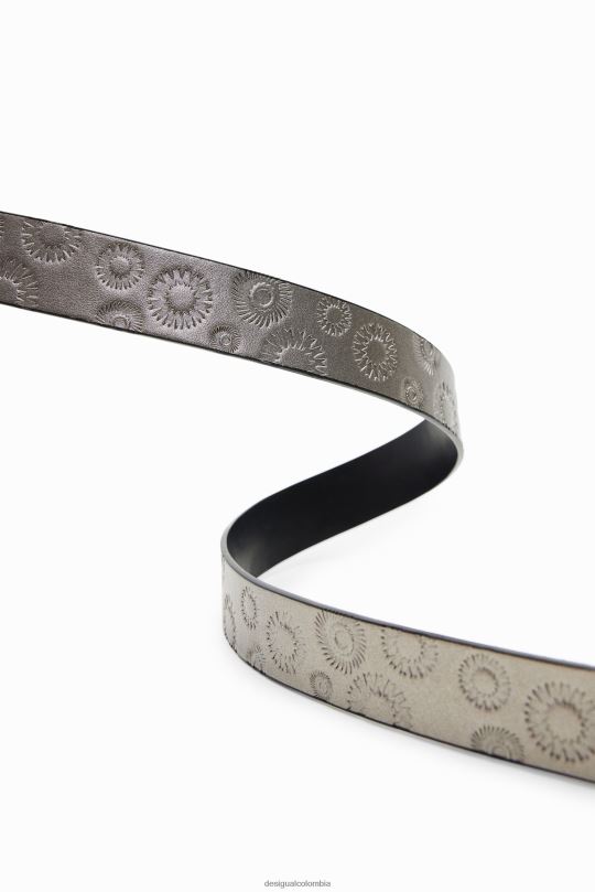 accesorio 4802L1425 mujer Desigual cinturón geométrico metalizado - Desigual sale damen