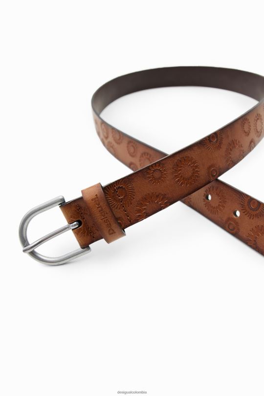 accesorio 4802L1431 mujer Desigual cinturón de cuero geométrico - Desigual shop