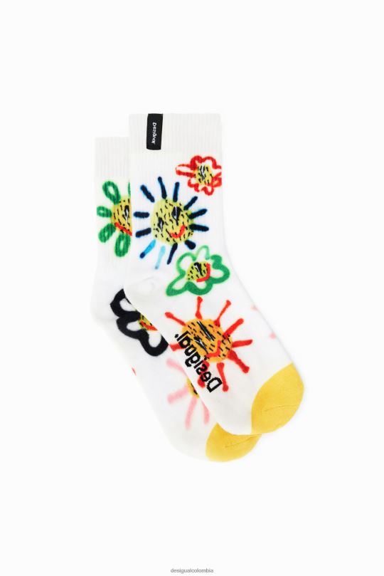 Desigual Colombia - accesorio 4802L939 mujer Desigual calcetines de ilustracion