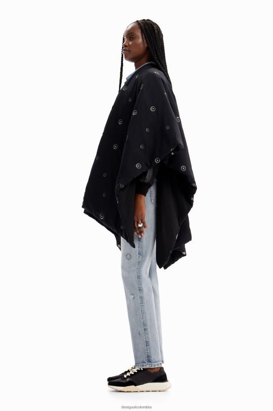 Desigual Colombia pagina oficial - accesorio 4802L1432 mujer Desigual poncho acolchado con cinturón