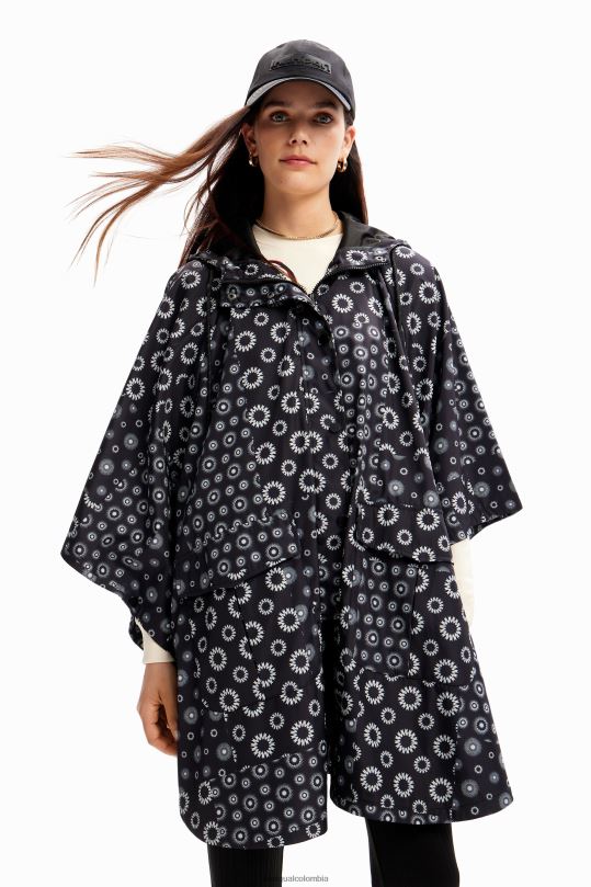 Desigual Colombia - accesorio 4802L1434 mujer Desigual chubasquero con capucha y estampado geométrico