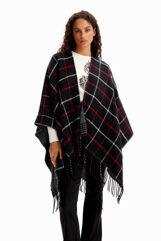 Desigual Colombia bolsos - accesorio 4802L1436 mujer Desigual poncho reversible a cuadros