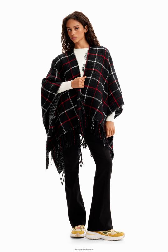 Desigual Colombia bolsos - accesorio 4802L1436 mujer Desigual poncho reversible a cuadros