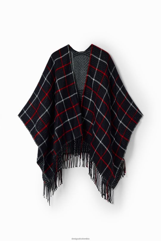 Desigual Colombia bolsos - accesorio 4802L1436 mujer Desigual poncho reversible a cuadros