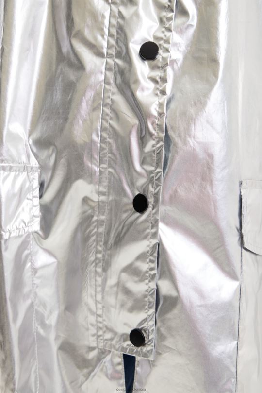 accesorio 4802L570 mujer Desigual poncho de lluvia laminado metalizado - Desigual Colombia rebajas