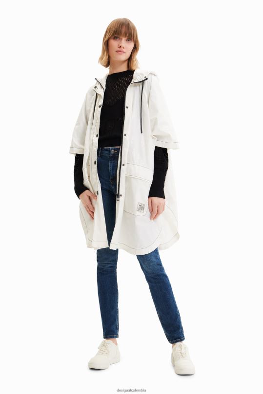 accesorio 4802L636 mujer Desigual poncho de lluvia plegable logomania - Desigual sale damen