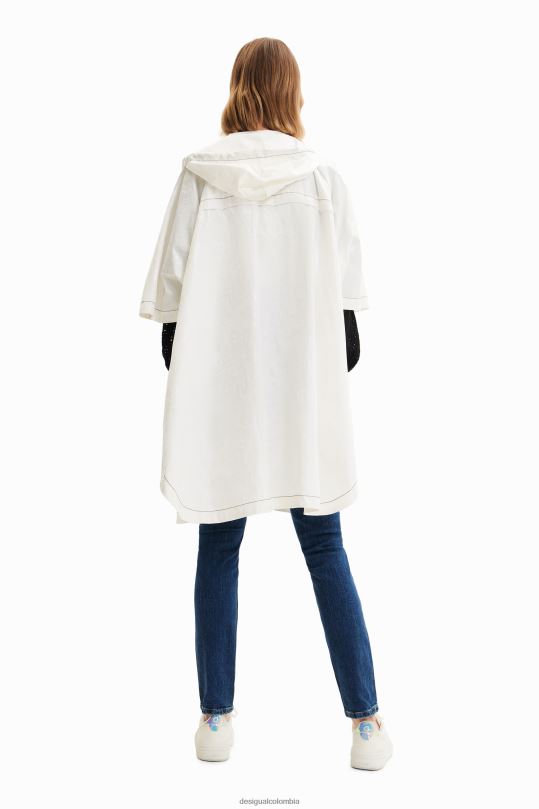 accesorio 4802L636 mujer Desigual poncho de lluvia plegable logomania - Desigual sale damen