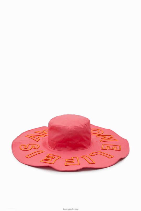 accesorio 4802L614 mujer Desigual la vida es impresionante sombrero de ala ancha - Desigual sales online
