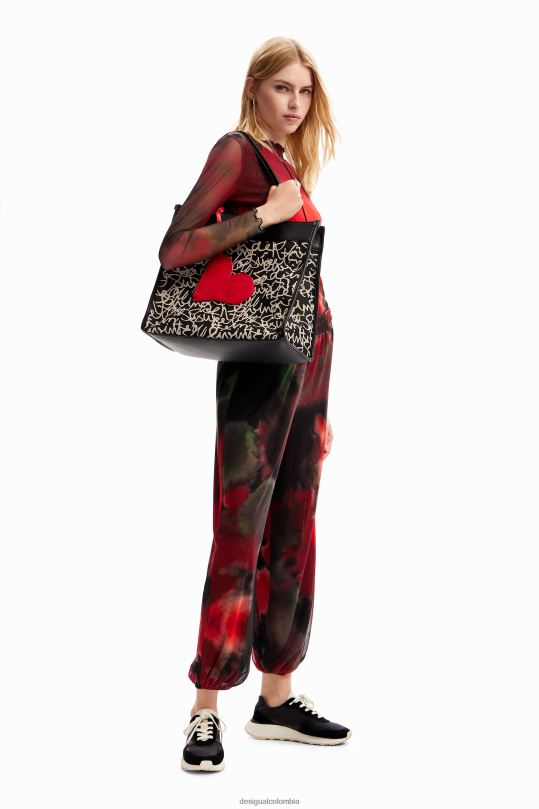 accesorio 4802L1226 mujer Desigual bolso de mano mediano de lona - Desigual sale damen