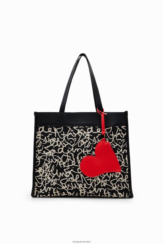 accesorio 4802L1226 mujer Desigual bolso de mano mediano de lona - Desigual sale damen
