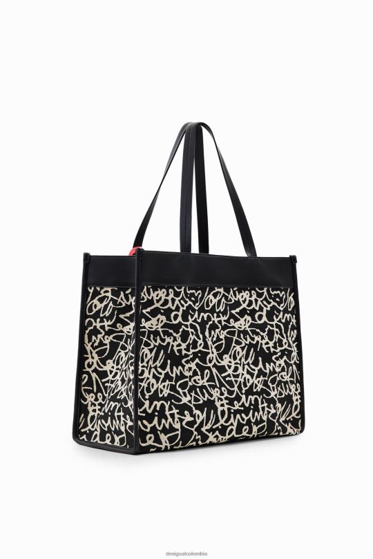 accesorio 4802L1226 mujer Desigual bolso de mano mediano de lona - Desigual sale damen