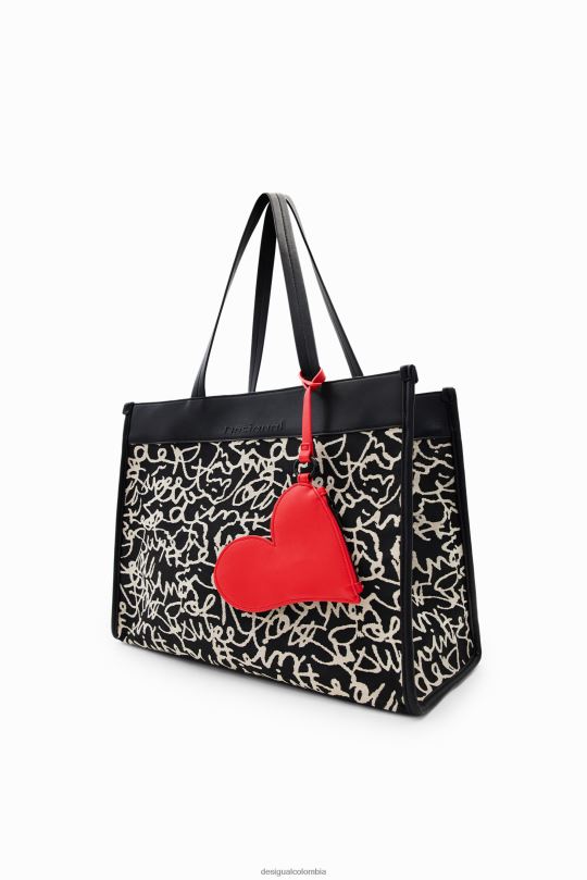 accesorio 4802L1226 mujer Desigual bolso de mano mediano de lona - Desigual sale damen