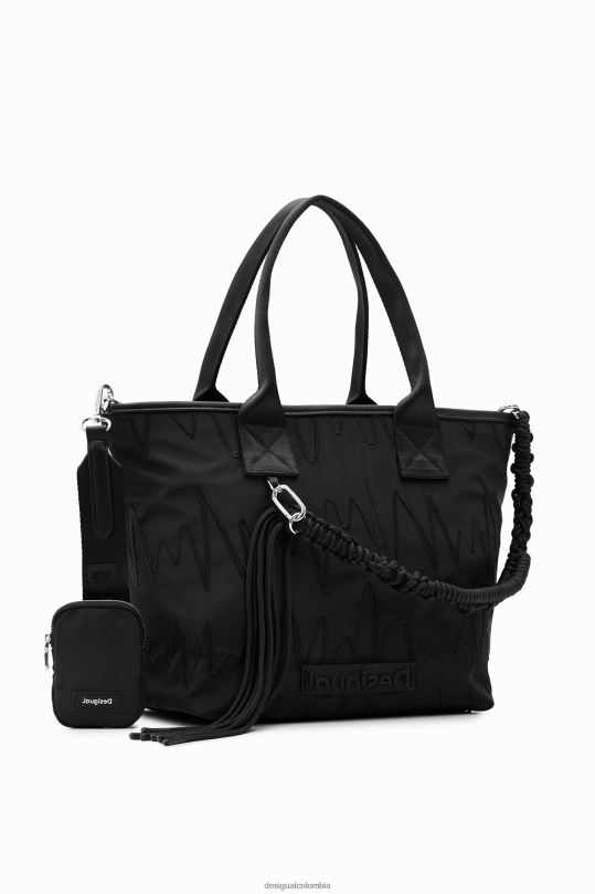 blusas Desigual bogota - accesorio 4802L598 mujer Desigual bolso tote grande bordado