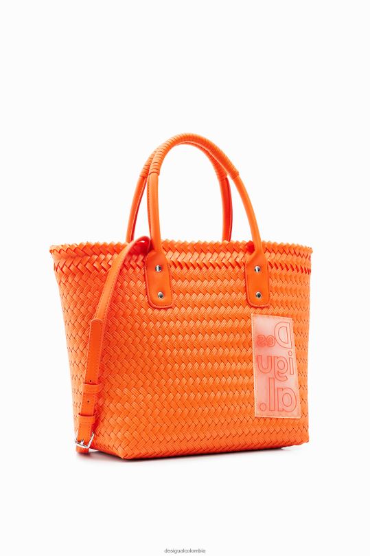 accesorio 4802L732 mujer Desigual bolso tote mediano tejido - Desigual shop