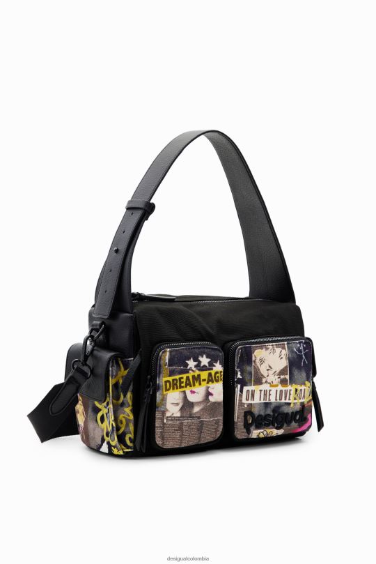 Desigual zapatos Colombia - accesorio 4802L1182 mujer Desigual bolsa grande de lona para periódicos