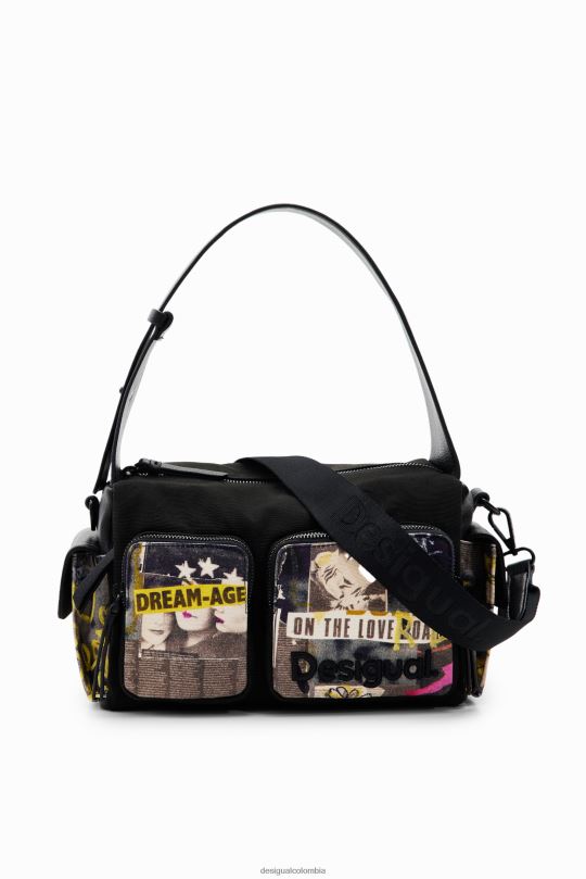 Desigual zapatos Colombia - accesorio 4802L1182 mujer Desigual bolsa grande de lona para periódicos