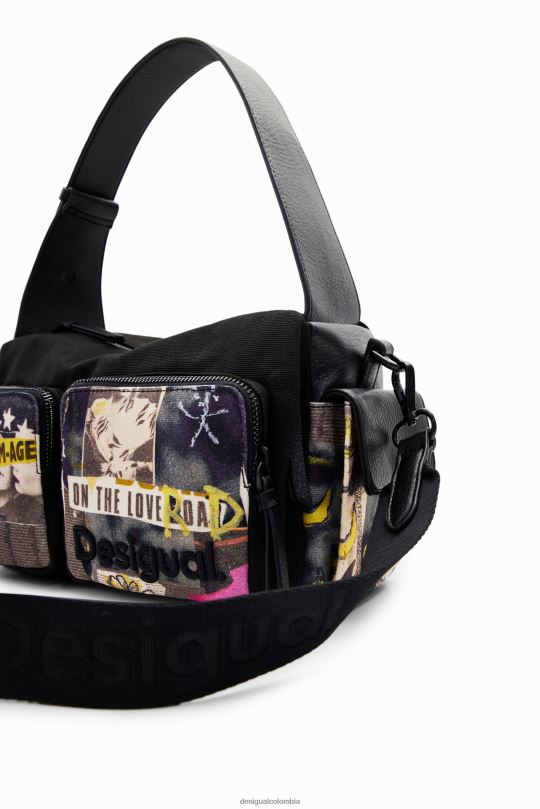Desigual zapatos Colombia - accesorio 4802L1182 mujer Desigual bolsa grande de lona para periódicos
