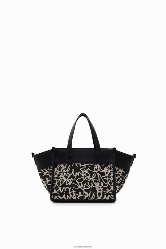 Desigual Colombia bolsos - accesorio 4802L1217 mujer Desigual bolsa de texto mediana de lona