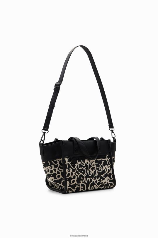 Desigual Colombia bolsos - accesorio 4802L1217 mujer Desigual bolsa de texto mediana de lona