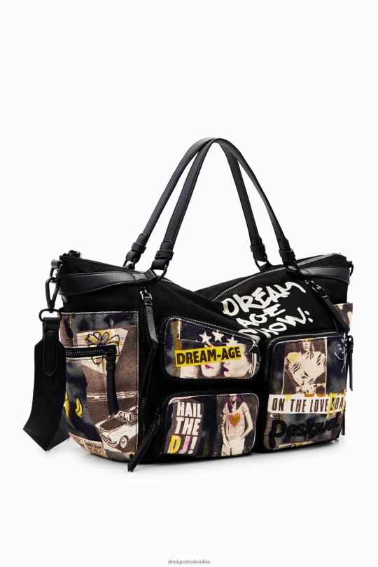 Desigual zapatos Colombia - accesorio 4802L1254 mujer Desigual bolsa grande de lona para periódicos