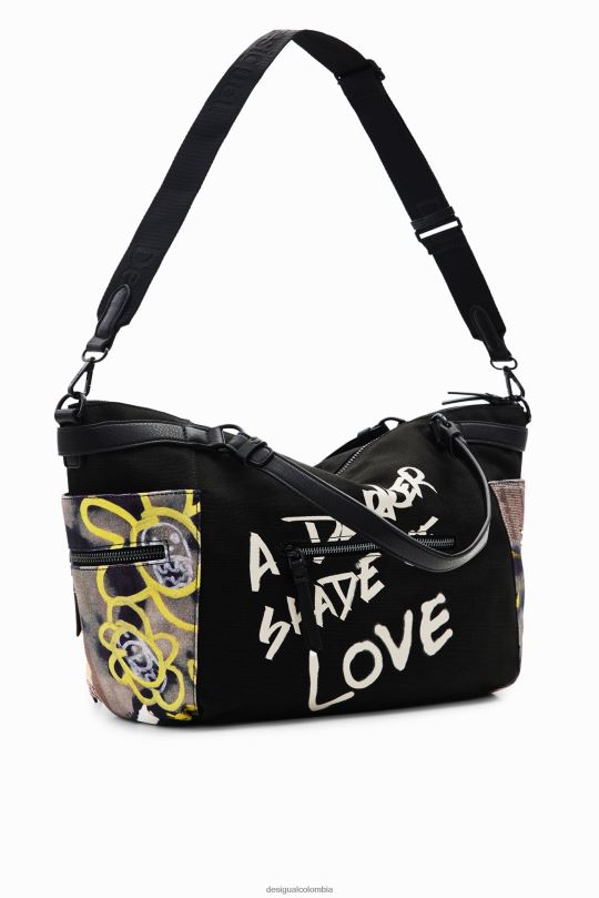 Desigual zapatos Colombia - accesorio 4802L1254 mujer Desigual bolsa grande de lona para periódicos