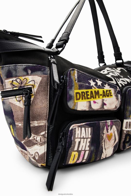 Desigual zapatos Colombia - accesorio 4802L1254 mujer Desigual bolsa grande de lona para periódicos