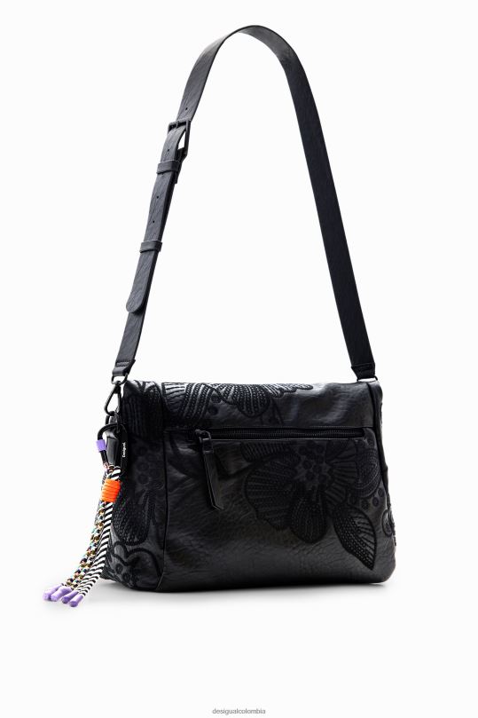 accesorio 4802L1259 mujer Desigual bolso mediano con bordado floral - Desigual sale damen
