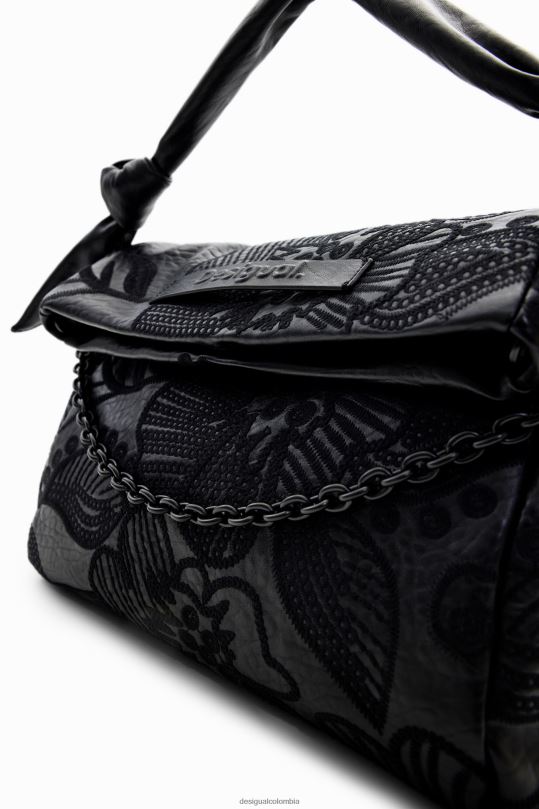 accesorio 4802L1259 mujer Desigual bolso mediano con bordado floral - Desigual sale damen