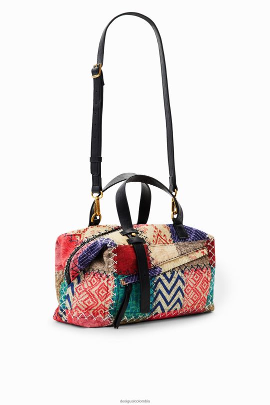 Desigual Colombia pagina oficial - accesorio 4802L1267 mujer Desigual bolso mediano de lona con patchwork
