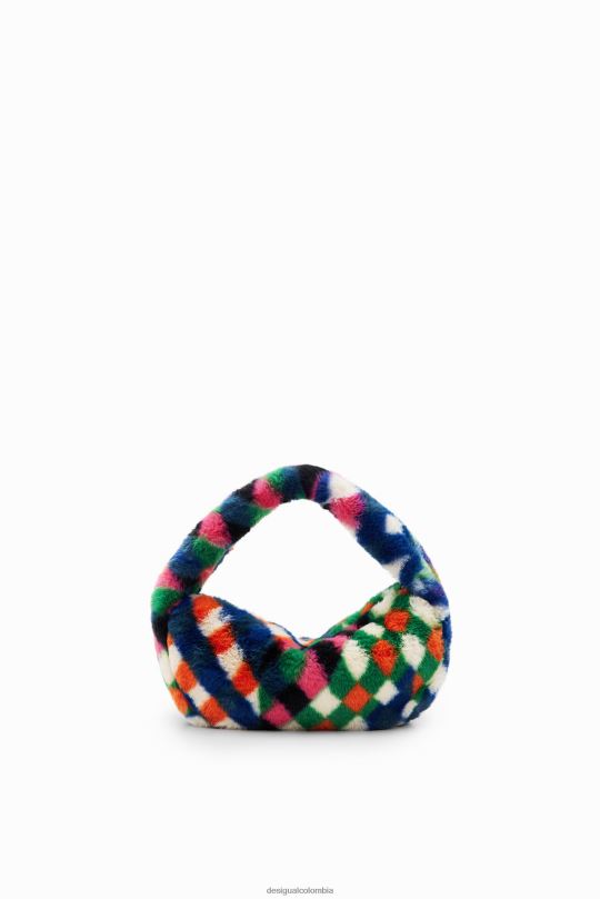 Desigual Colombia - accesorio 4802L1268 mujer Desigual bolso con efecto de pelo y diamantes