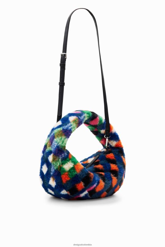 Desigual Colombia - accesorio 4802L1268 mujer Desigual bolso con efecto de pelo y diamantes