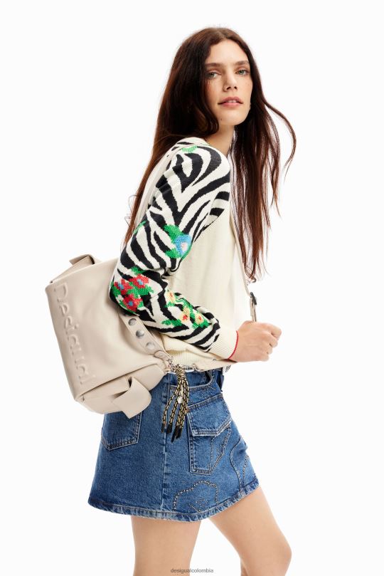 accesorio 4802L1301 mujer Desigual bolso mediano con medio logo - Desigual Colombia Medellín