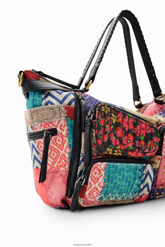 Desigual Colombia - accesorio 4802L1314 mujer Desigual bolso grande de lona con patchwork