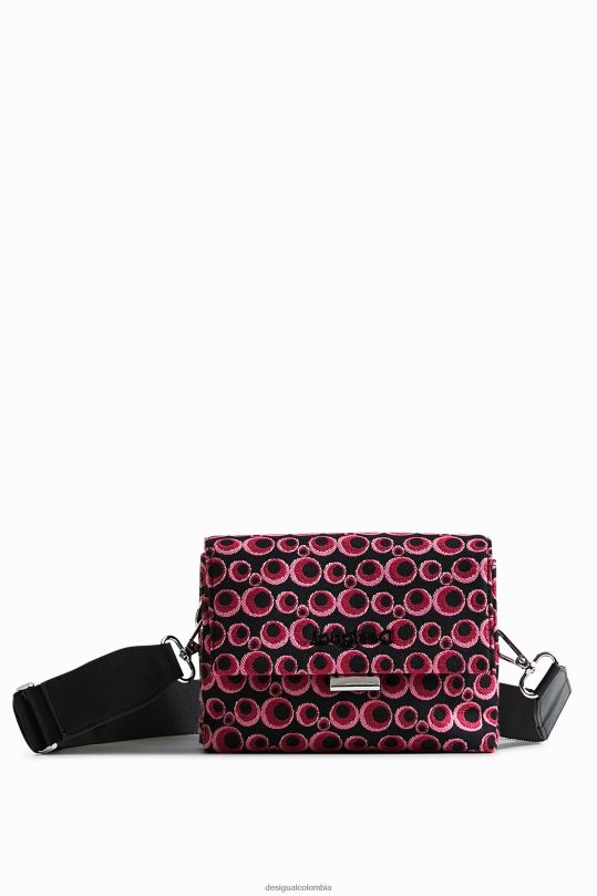accesorio 4802L1328 mujer Desigual bolso bandolera circular en jacquard - Desigual sale damen