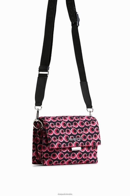 accesorio 4802L1328 mujer Desigual bolso bandolera circular en jacquard - Desigual sale damen