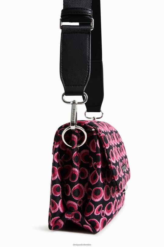 accesorio 4802L1328 mujer Desigual bolso bandolera circular en jacquard - Desigual sale damen