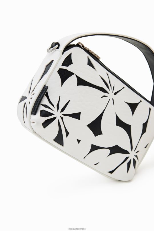 accesorio 4802L1341 mujer Desigual bolso mini con flores troqueladas - Desigual shop