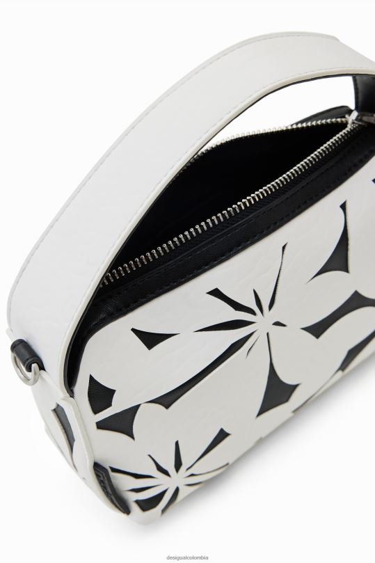 accesorio 4802L1341 mujer Desigual bolso mini con flores troqueladas - Desigual shop