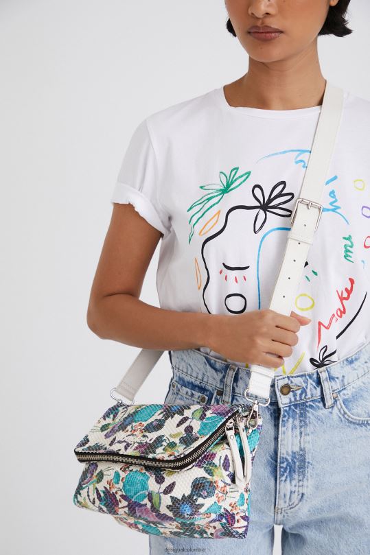 Desigual Colombia pagina oficial - accesorio 4802L1387 mujer Desigual bolso bandolera con motivo floral trenzado
