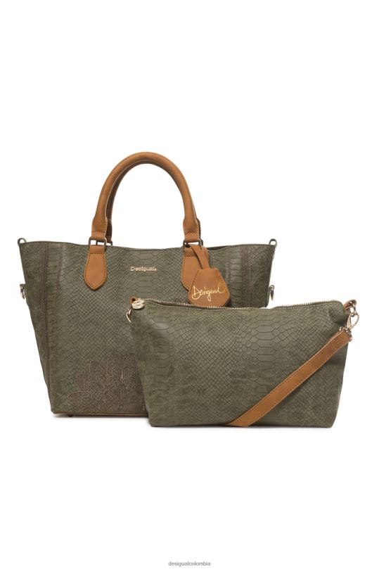 accesorio 4802L1399 mujer Desigual bolso con mandala con efecto de reptil - Desigual sale damen