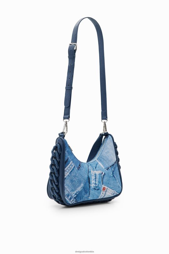 blusas Desigual bogota - accesorio 4802L218 mujer Desigual bolso pequeño de mezclilla con patchwork